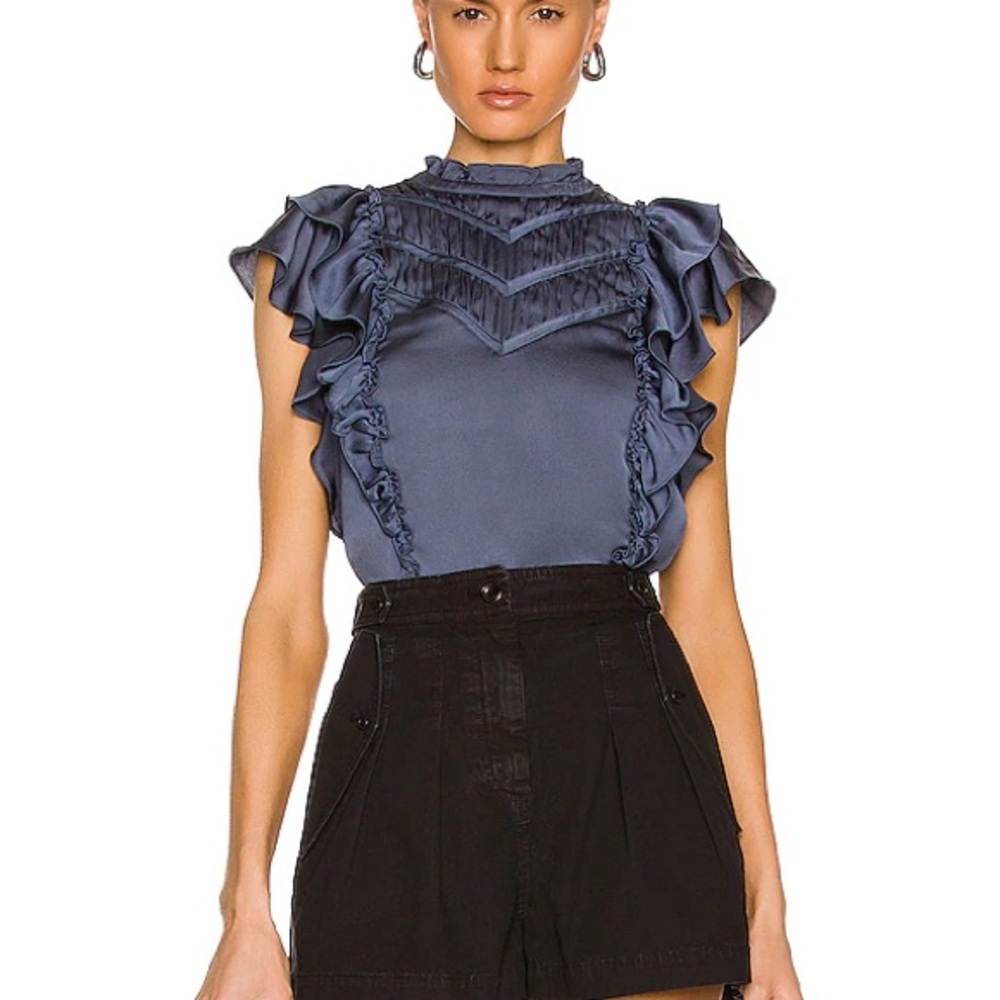 Veronica Beard Mandell top in slate